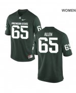 Women's Brian Allen Michigan State Spartans #65 Nike NCAA Green Authentic College Stitched Football Jersey RT50Q48EI
